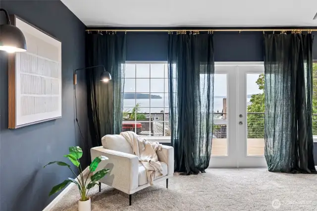 Ample room for a sitting area as well