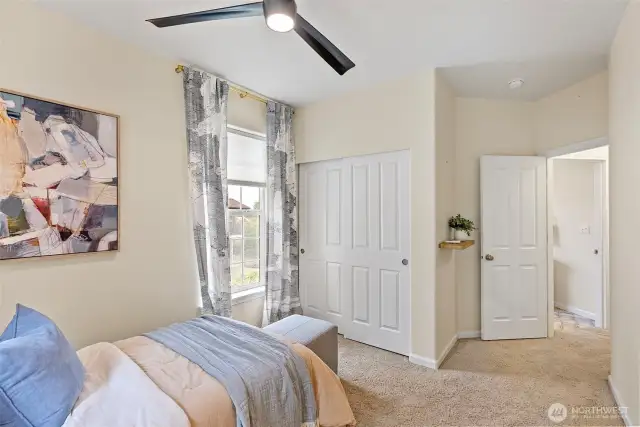 Guest wing has 3rd bedroom