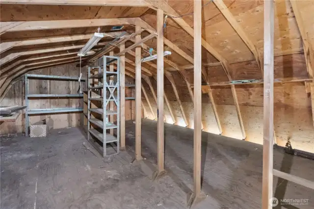 Garage Storage Loft. Could be finished space?