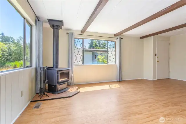 Wood-burning stove for winter nights