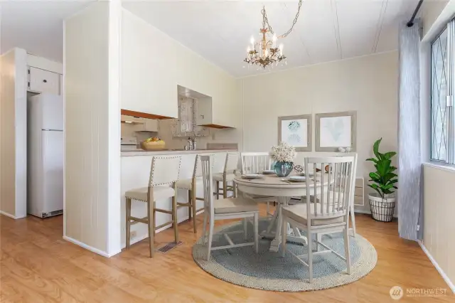Dining Room, virtually staged