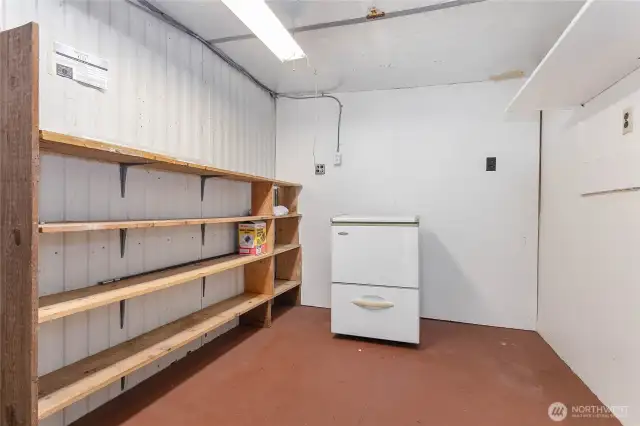 Storage closet off porch