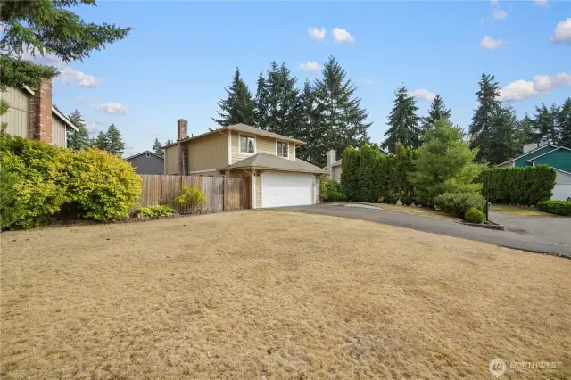 Expansive front yard area