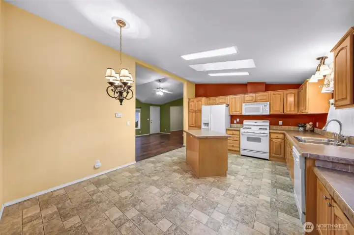 Dining space just off of the kitchen.