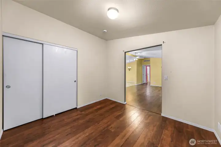 Large closet and vaulted ceilings