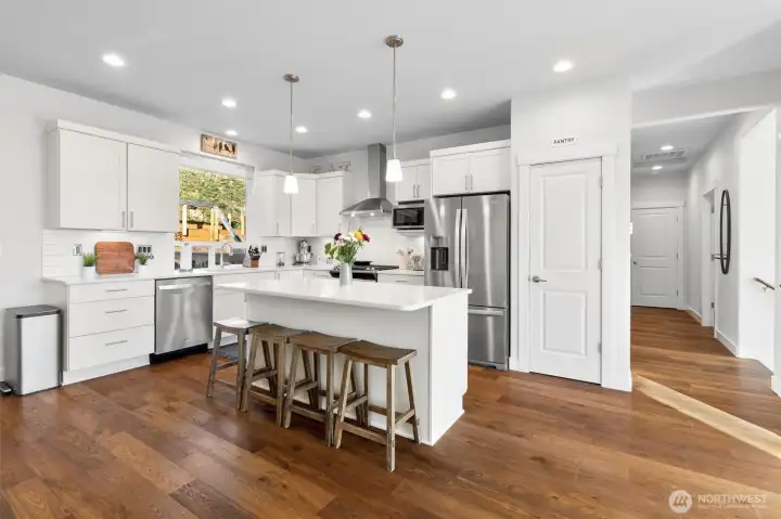 Beautiful kitchen complete with pantry