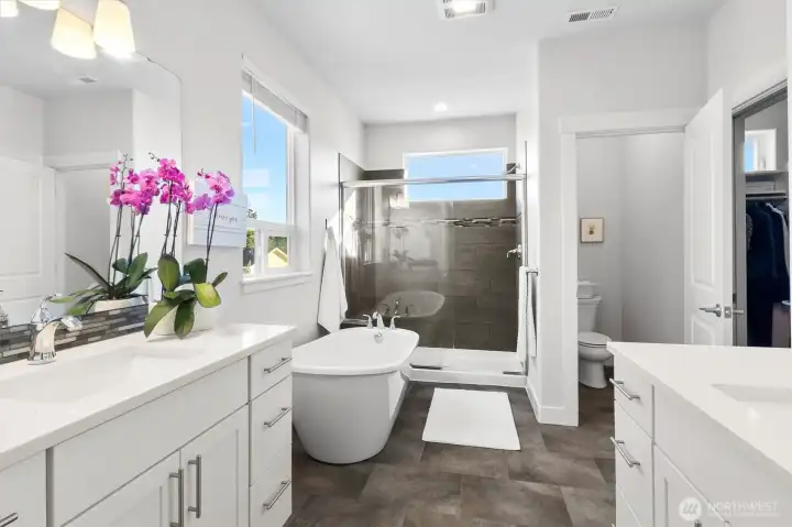 Primary en suite, walk in closet