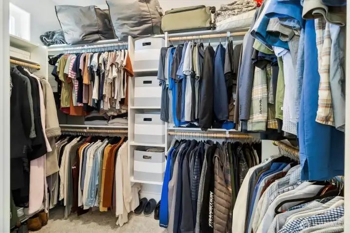 Spacious walk in closet