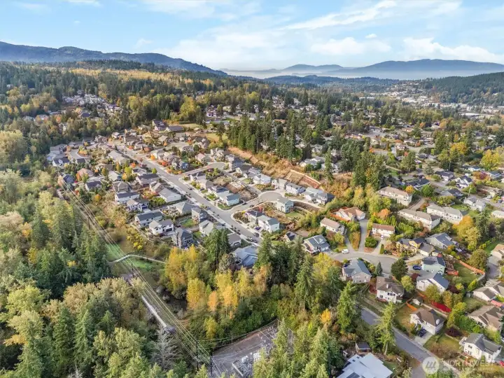 Areal of the cozy and quiet neighborhood