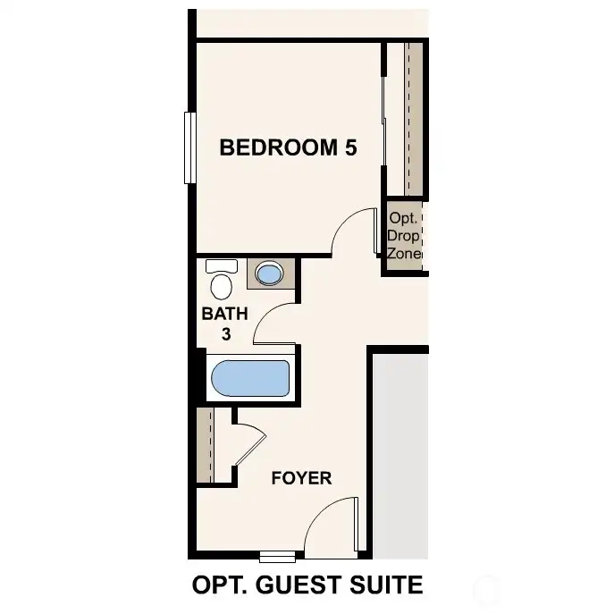 main floor bed/bath rendering