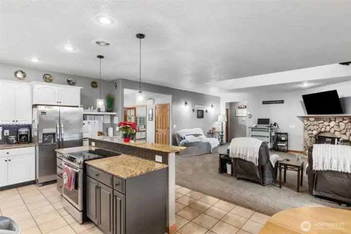 Kitchen located to watch clients