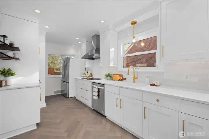 Ample pantry storage to the left (not shown).  See Matterport or video.