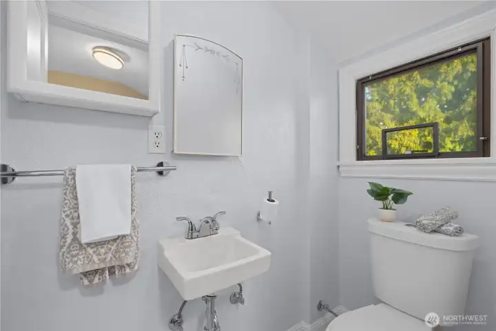 Upper level half bath!