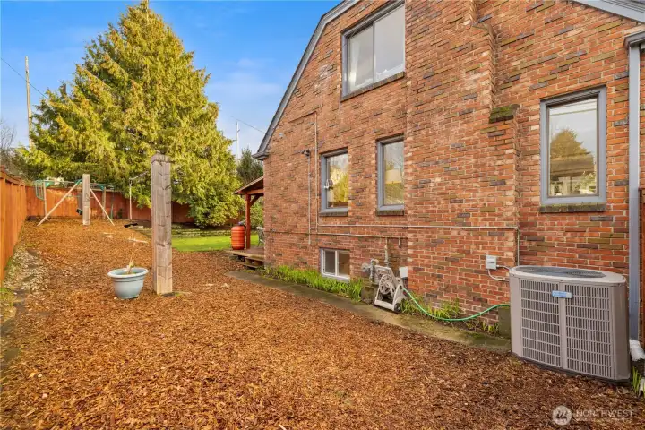 Side yard with more usable space.