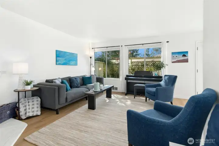 Southern exposure sundrenched living room!