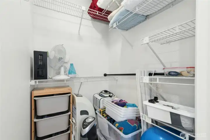 Walk-in closet in second bedroom