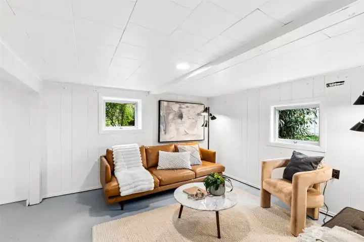 Family room in the lower level apartment