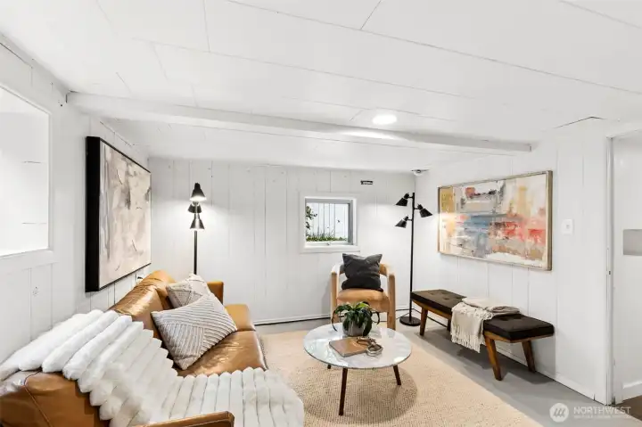 Family room in the lower level apartment