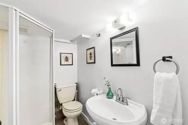 3/4 bathroom in the lower level apartment