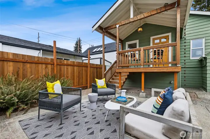 A large patio space