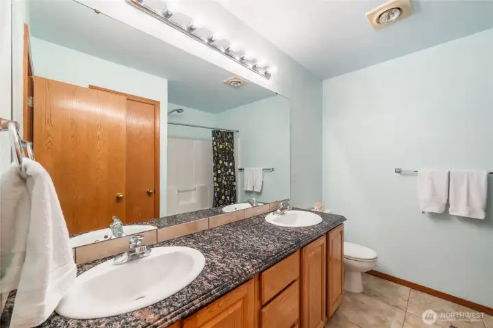 Second Floor: Primary ensuite, double sinks and full bath/shower