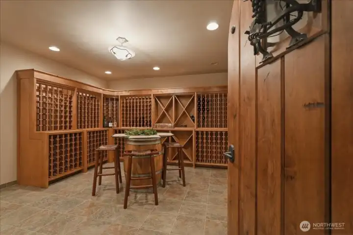 Basement wine cellar