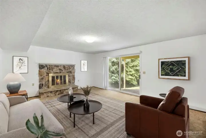 Basement family room. Virtually staged. Basement family room. Virtually staged.