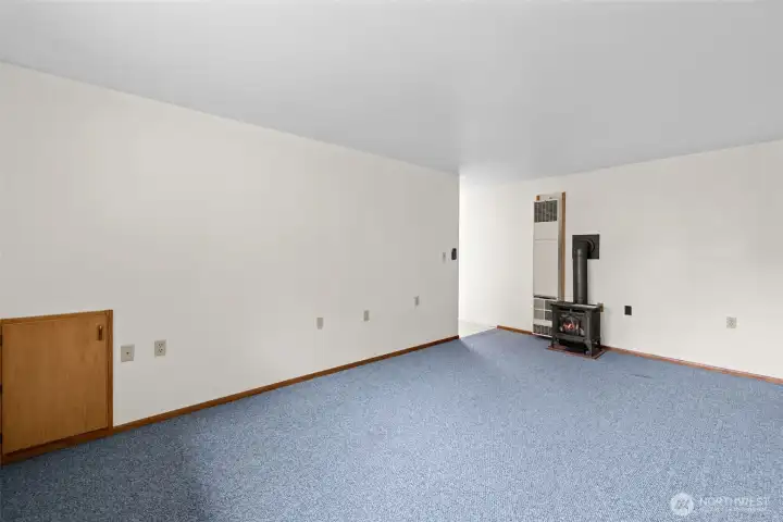 The second fireplace creates a cozy focal point while the oversized living room offers plenty of room to spread out.