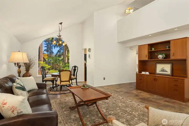 Large Picture Window Looking into Private, Serene Backyard