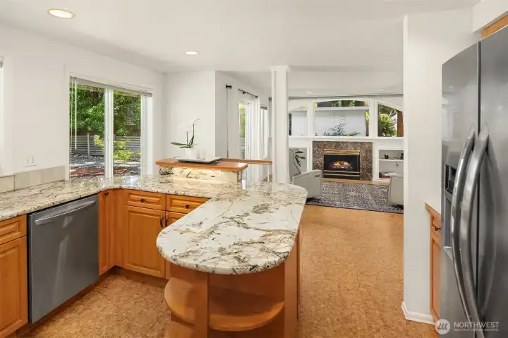 Gourmet Kitchen with Gas Stove & Under Cabinet Lighting