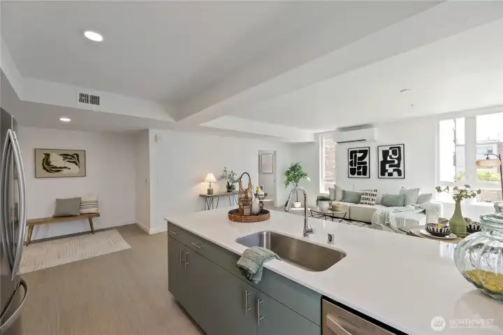 Another view from kitchen to formal dining area