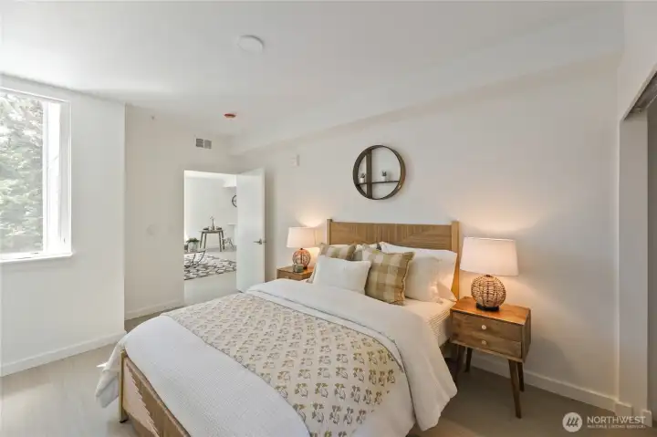 Spacious primary bedroom