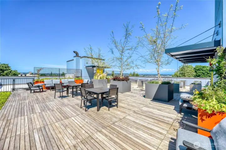 Comfortable seating to enjoy this rooftop deck