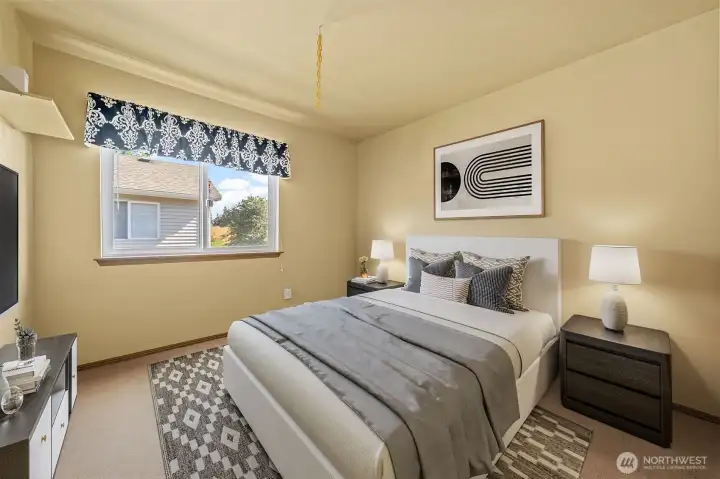 Secondary bedroom. Virtually staged. Secondary bedroom. Virtually staged.
