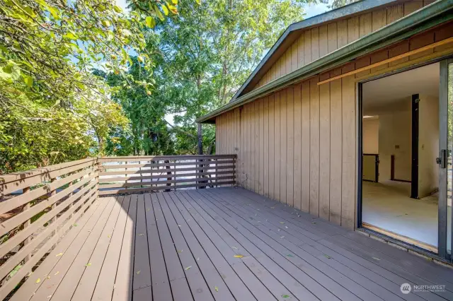 Large rebuild deck off dining room.