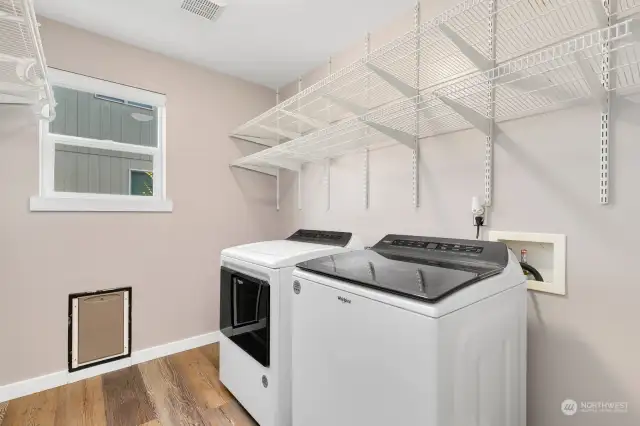 Utility room with hook-up for sink if desired