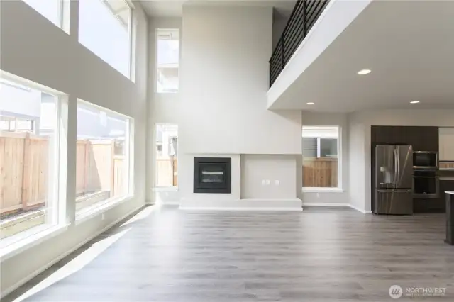 Very bright double-story Living Room