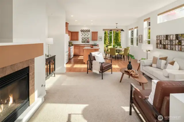 The seamless flow between the living, dining, and kitchen areas is perfect for entertaining or enjoying your everyday routines.