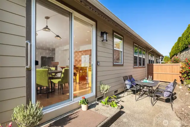 step out to enjoy our backyard.