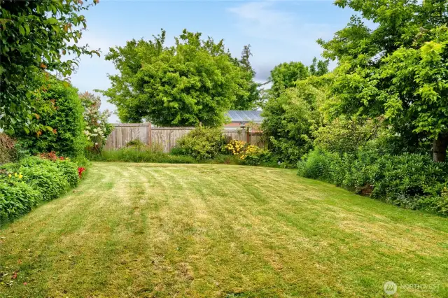 from the other side of the yard, clearly private from any of the neighbors.