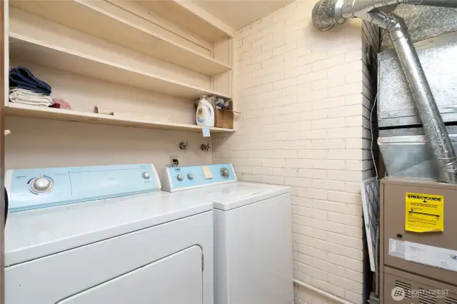 washer and dryer, and furnace in the spacious pantry/utility room