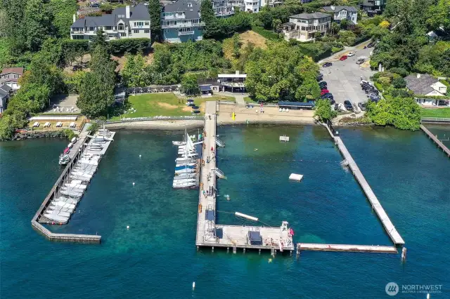 Laurelhurst Beach Club with clubhouse, swimming, sailing, sand volleyball, etc