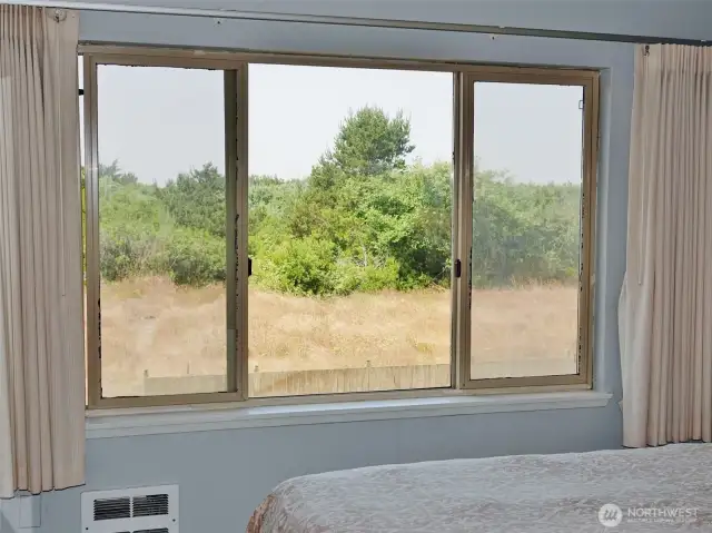 West-facing view from the Bedroom.