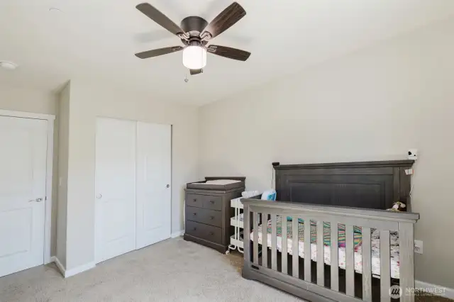 Secondary bedroom with large closet.
