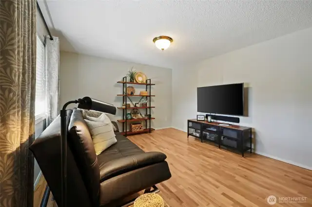 Truly multi-purpose, it could be used for homeschooling, playspace, or family/media room, to name a few.