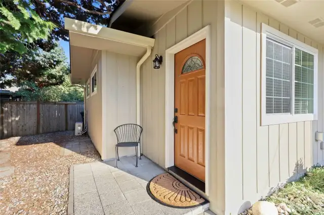 To the left of the garage is this wonderful attached studio! Separate entrance allows for private access.