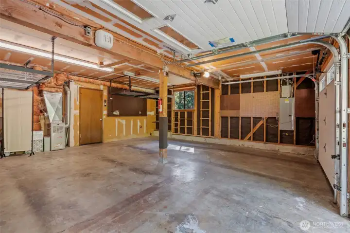 2 Car Garage with additional Storage Racks