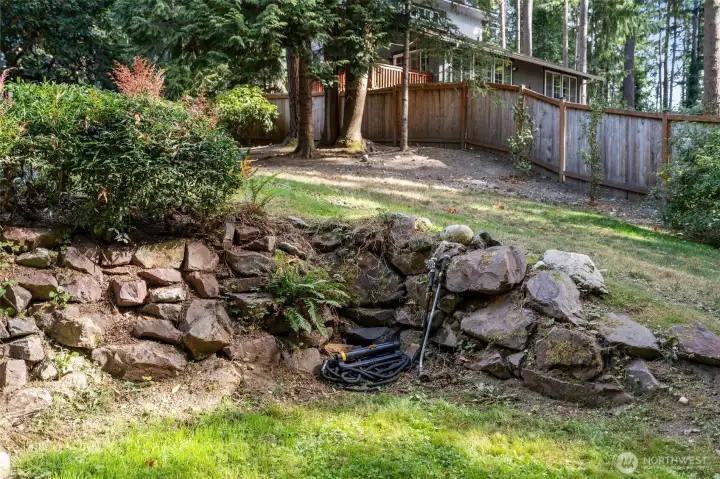 Backyard Lower area plumbed with water