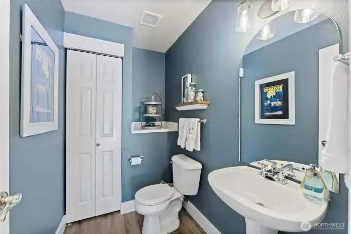 1/2 bathroom on main floor