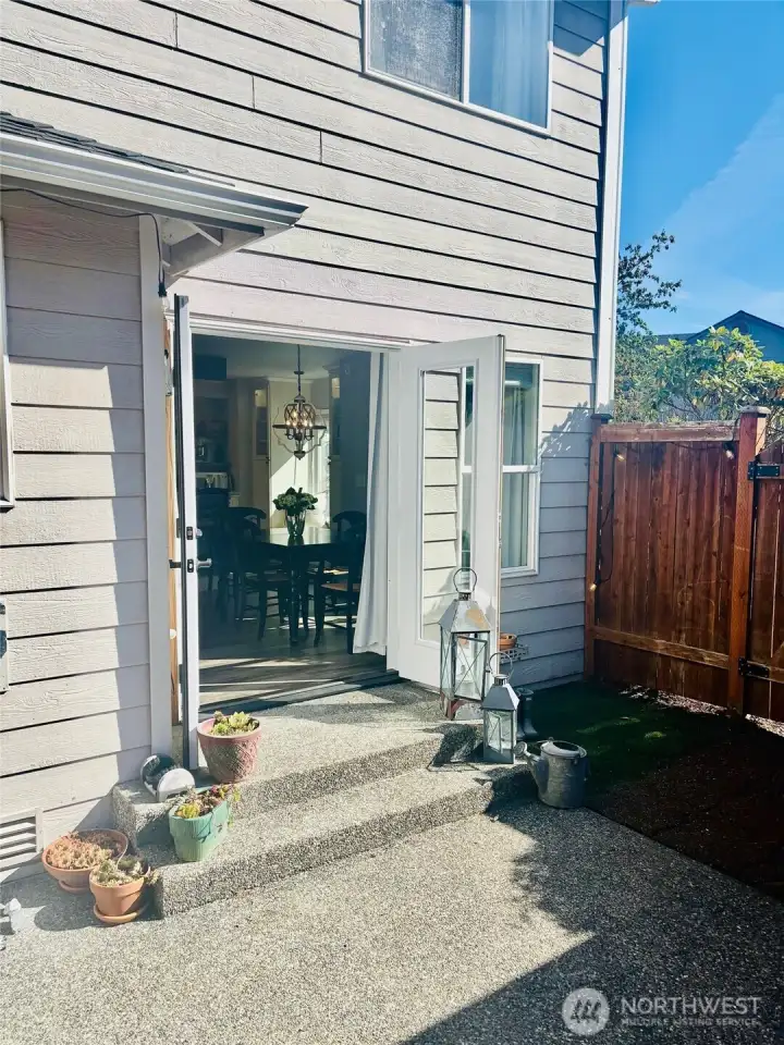 Exterior patio french door